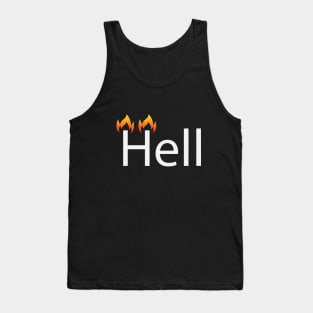 Hell artistic text design Tank Top